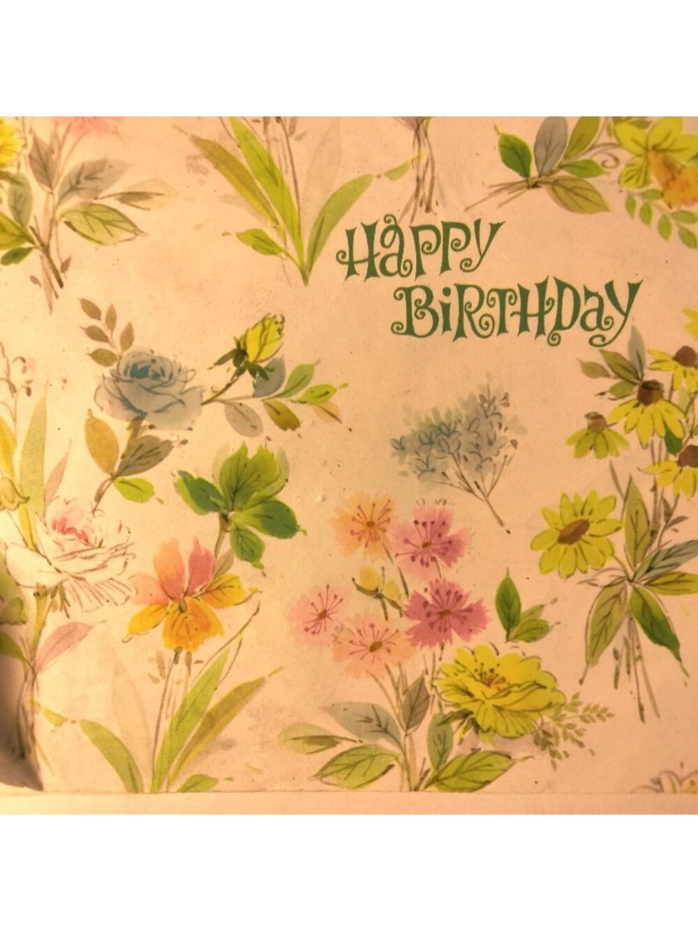 Floral Happy Birthday Wrapping PaperGift Wrap Craft